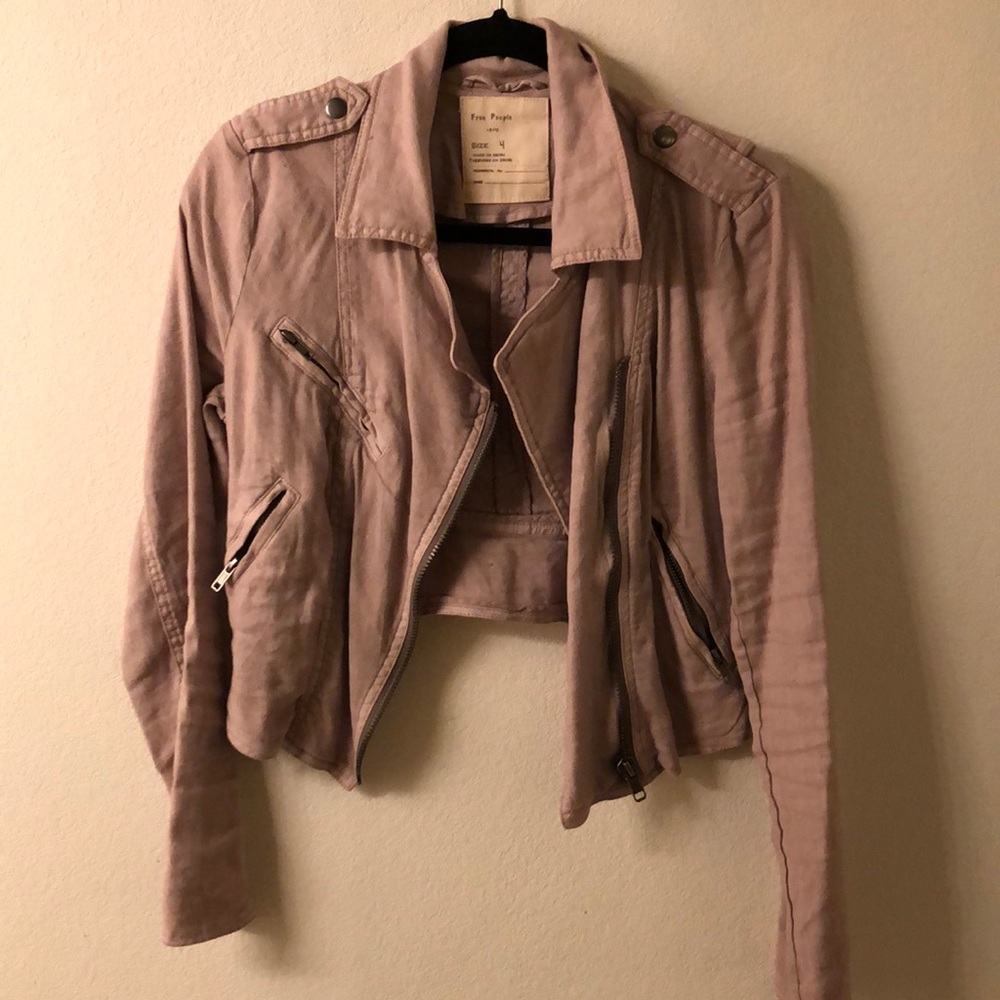 Linen crop jacket